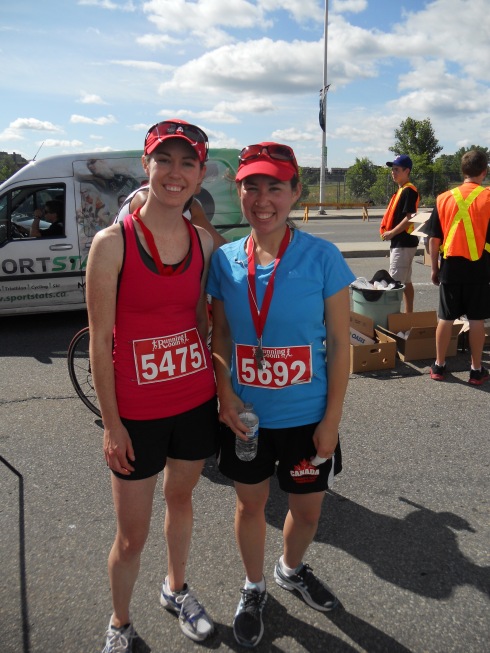 JULY - Canada Day 5km PR race (22:31) - my friend set a PR of her own too!